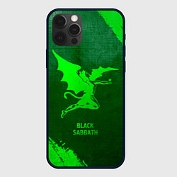 Чехол iPhone 12 Pro Max Black Sabbath - green gradient