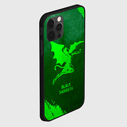 Чехол для iPhone 12 Pro Max Black Sabbath - green gradient, цвет: 3D-черный — фото 2