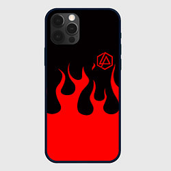 Чехол iPhone 12 Pro Max Linkin park logo fire