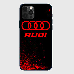 Чехол для iPhone 12 Pro Max Audi - red gradient, цвет: 3D-черный