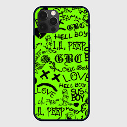 Чехол iPhone 12 Pro Max Lil Peep кислотный паттерн