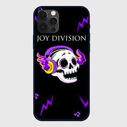 Чехол iPhone 12 Pro Max Joy Division неоновый череп