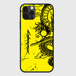 Чехол iPhone 12 Pro Max Syberpunk dragon tatoo