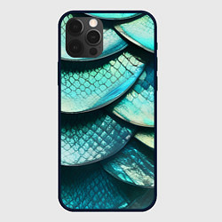 Чехол для iPhone 12 Pro Max Чешуя крупной рыбы, цвет: 3D-черный