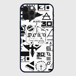 Чехол iPhone 12 Pro Max Linkin park pattern 30 second to mars