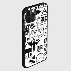 Чехол для iPhone 12 Pro Max Linkin park pattern 30 second to mars, цвет: 3D-черный — фото 2