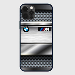 Чехол iPhone 12 Pro Max BMW metal texture