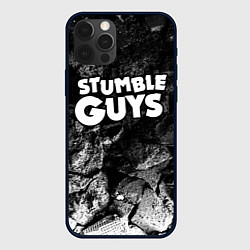 Чехол iPhone 12 Pro Max Stumble Guys black graphite