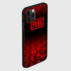 Чехол для iPhone 12 Pro Max PUBG red poly, цвет: 3D-черный — фото 2