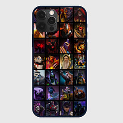 Чехол iPhone 12 Pro Max Dota 2 - все персонажи