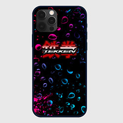 Чехол для iPhone 12 Pro Max Tekken неоновые капли, цвет: 3D-черный