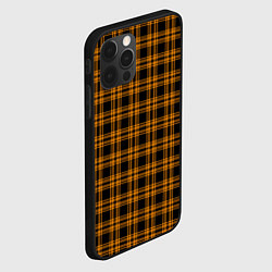 Чехол для iPhone 12 Pro Max Чёрно-жёлтый клетчатый, цвет: 3D-черный — фото 2