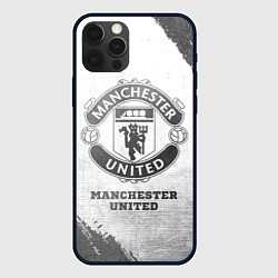 Чехол iPhone 12 Pro Max Manchester United - white gradient