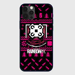 Чехол iPhone 12 Pro Max Rainbow six winter pink