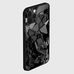 Чехол для iPhone 12 Pro Max Битое стекло, цвет: 3D-черный — фото 2