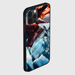 Чехол для iPhone 12 Pro Max Трещины на стекле с подсветкой, цвет: 3D-черный — фото 2