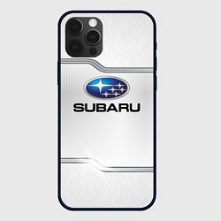 Чехол для iPhone 12 Pro Max Subaru auto steel metal, цвет: 3D-черный