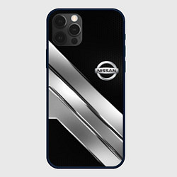 Чехол iPhone 12 Pro Max Nissan metal steel auto