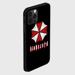 Чехол для iPhone 12 Pro Max Biohazard logo, цвет: 3D-черный — фото 2