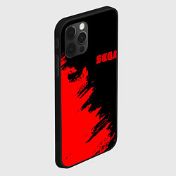 Чехол для iPhone 12 Pro Max SEGA краски красные, цвет: 3D-черный — фото 2