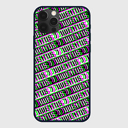 Чехол iPhone 12 Pro Max Juventus glitch pattern