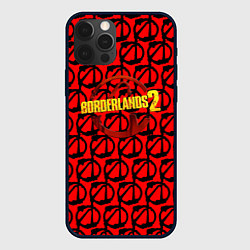 Чехол iPhone 12 Pro Max Borderlands logo pattern
