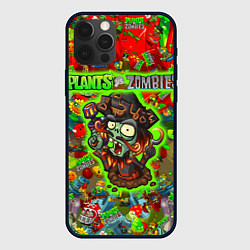 Чехол для iPhone 12 Pro Max Plants vs Zombies пират, цвет: 3D-черный