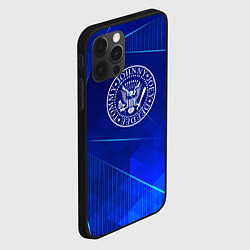 Чехол для iPhone 12 Pro Max Ramones blue poly, цвет: 3D-черный — фото 2