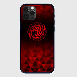 Чехол для iPhone 12 Pro Max Chrysler red poly, цвет: 3D-черный