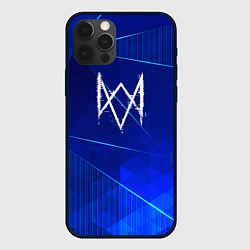 Чехол iPhone 12 Pro Max Watch Dogs blue poly