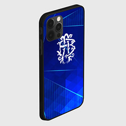 Чехол для iPhone 12 Pro Max Nickelback blue poly, цвет: 3D-черный — фото 2