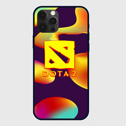 Чехол iPhone 12 Pro Max Dota 2 неоновая абстракция