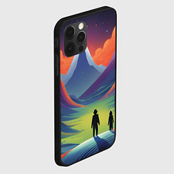 Чехол для iPhone 12 Pro Max Фантастический красочный пейзаж, цвет: 3D-черный — фото 2