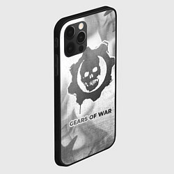 Чехол для iPhone 12 Pro Max Gears of War - white gradient, цвет: 3D-черный — фото 2