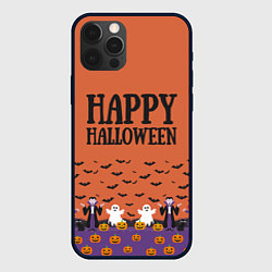 Чехол iPhone 12 Pro Max Happy Halloween pattern