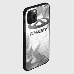 Чехол для iPhone 12 Pro Max Chery - white gradient, цвет: 3D-черный — фото 2