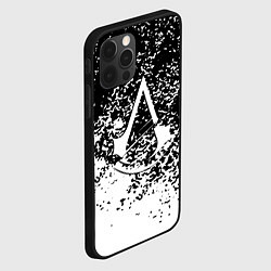 Чехол для iPhone 12 Pro Max Assassins Creed лого краски, цвет: 3D-черный — фото 2