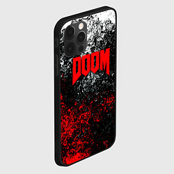 Чехол для iPhone 12 Pro Max Doom брызги красок, цвет: 3D-черный — фото 2