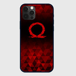 Чехол iPhone 12 Pro Max God of War red poly