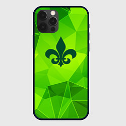 Чехол для iPhone 12 Pro Max Saints Row green poly, цвет: 3D-черный