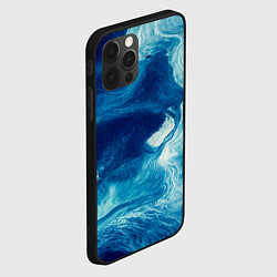 Чехол для iPhone 12 Pro Max Водные вихри - абстракция, цвет: 3D-черный — фото 2