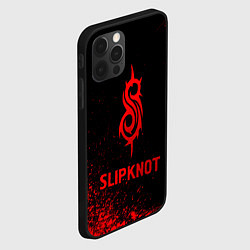 Чехол для iPhone 12 Pro Max Slipknot - red gradient, цвет: 3D-черный — фото 2