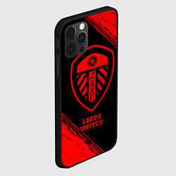 Чехол для iPhone 12 Pro Max Leeds United - red gradient, цвет: 3D-черный — фото 2