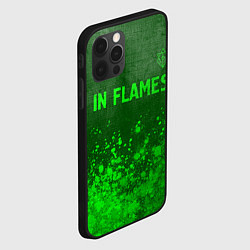 Чехол для iPhone 12 Pro Max In Flames - green gradient посередине, цвет: 3D-черный — фото 2