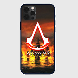 Чехол iPhone 12 Pro Max Assassins Creed корабли