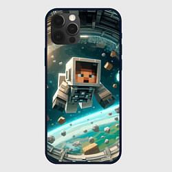 Чехол для iPhone 12 Pro Max An astronaut in outer space - Minecraft, цвет: 3D-черный