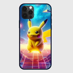 Чехол iPhone 12 Pro Max Funny Pikachu - vaporwave