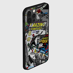 Чехол для iPhone 12 Pro Max Spider-man comics, цвет: 3D-черный — фото 2