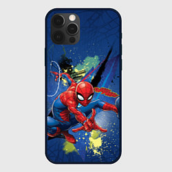 Чехол iPhone 12 Pro Max Spider-man with a spider web