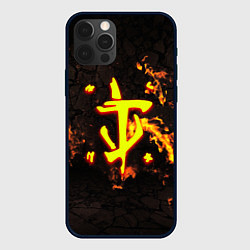 Чехол для iPhone 12 Pro Max Doom fire, цвет: 3D-черный